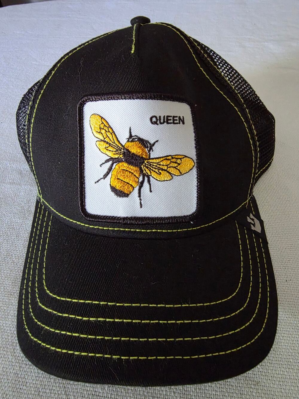 Goorin Bros. Trucker Hat Queen Bee Embroidered Patch One Size Animal Farm Mesh